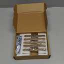 Goo-Ki 5 Pack 3 3/4 Inch Antique Brass Cabinet Pull Handle – Decorative Grooved Texture & Non-Slip Grip for Farmhouse/Industrial Cabinetry