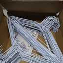 Wire Metal Clothes Hangers Bulk 100 Pack, 16 Inch 12 Gauge Standard Size, Slim Space Saving for Coat Suits Shirts Pants Skirts, Non Slip, White