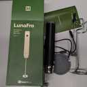 Maestri House Rechargeable Milk Frother with Stand, LunaFro Handheld Electric Foam Maker Waterproof Detachable Stainless Steel Whisk Drink Mixer Foamer for Lattes, Cappuccino (Black)