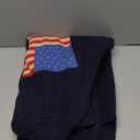 Women's American Flag Cardigan Long Sleeve Shawl Collar Button Down Fall Chunky Knit Varsity Sweater, L