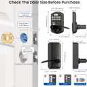 Veise Keypad Door Lock with Handle, Keyless Entry for Front Door & Bedroom, Electronic Lock with Code, Auto-Locking, Easy Installation, Passage Mode, Matte Black