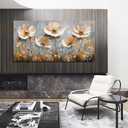 Canvas Wall Art Decor Art Work for Wall Decor Large Vintage Gold Wall Art Prints Wall Art Pictures for Living Room Nature Flower Wall Art Decorations Artwork for Walls Bedroom Office Decor 24" X 48"