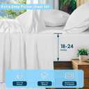 SONORO KATE 100% Egyptian Cotton Sheets Set, Extra Deep Pocket up to 18"-24",1000 High Thread Count, Soft & Breathable 5-Star Hotel Sateen Bed Sheets - 4 PC (White, King)