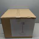 Adesso Floor Lamp with Natural Rubberwood Base and White Linen Lampshade  3-Way Adjustable Brightness, Lamp for Bedroom, Living Room, and House Dcor, 58.5 x 16