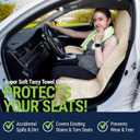 Season Guard Towel Seat Cover, Waterproof Car Seat Protectors for Gym, Workout & Active Lifestyle, Universal Fit for Car SUV Truck Van, Non-Slip 3 Strap Design, Machine Washable, 2 Pack Tan