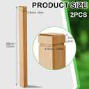 CroBlissful 2 Pcs 3.5 x 48 inch Solid Red Oak Stair Newel Post with a Single Groove Notched Wood Balusters for Staircase Interior Railing Newels for Stair Handrails