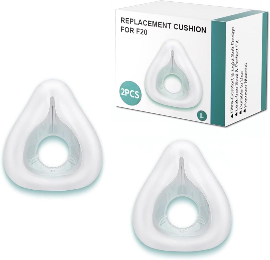 2 Packs Replacement Cushion for AirFit F20 Large, Full Face CPAP Mask Cushion for ResMed AirFit F20 (Large)