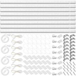 Barrina T5 Grow Lights, 5000K White Full Spectrum LED Grow Light, 2ft 80W (8 x 10W) Plant Grow Lights for Indoor Plants, Plug and Play, 8-Pack