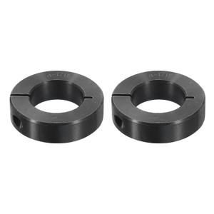 uxcell 2pcs Single Split Shaft Collar 1-1/16" Bore One-Piece Clamping Collar, 1-7/8" OD, 1/2" Thickness, Black Oxide Steel Set Screw Lock Collar Clamp