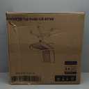 Home Office Chair No Arms with Wheels, Adjustable Height Small Desk Chair, PU Leather Mid Back 360 Swivel Computer Chair, Armless Modern Walnut Chair for Office, Reading Meeting Room(Black) (MCM Style)