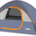 Camping Tent 2-4 Person, Waterproof Windproof Tent with Rainfly Easy Set up-Portable Dome Tents for Camping (Gray)