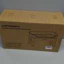 URPOWER 3-in-1 Elevated Dog Bowls - Mess Proof Double Deck 4 Height Adjustable Raised Stand with 2 Stainless Steel Food Bowls & Licking Plate for Small, Medium & Large Dogs (Black)