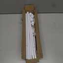 2 Pack White Curtain Rods for windows 32 to 48 inch, 5/8 inch Splicing Heavy Duty Metal Curtain Rod Set with Brackets