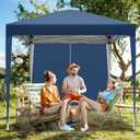 VINGLI 10x10 Pop Up Canopy Tent with Sidewalls, Outdoor Gazebo Canopy Tent, Patio Event Tents Outdoor Event Shelter for Parties (Blue)