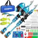 ODDSPRO Kids Fishing Pole, Portable Telescopic Fishing Rod and Reel Combo Kit - with Spincast Fishing Reel Tackle Box for Girls, Youth