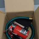 Utility Pump, Prostormer 12V DC 350GPH Electric 1/10HP Mini Portable Water Transfer Pump with Water Hose Kit Great for Yard, Garden, Pool Draining