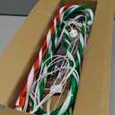 Outdoor Christmas Decorations, with 8 Lighting Modes, Waterproof Garden Lights for Christmas Terrace, Courtyard and Sidewalk Decoration (Red, Green and White Walking Stick lamp + Stars)