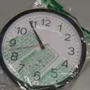 AKCISOT Atomic 10 Inch Wall Clock Analog Clocks for Indoor Kitchen, Battery Operated Clock for Bedroom Office Classroom Living Room (Black)