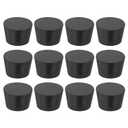 MECCANIXITY Rubber Tapered Plug 28mm to 37mm Solid Test Tubes Bungs Stopper Black for Lab Home 12 Pieces