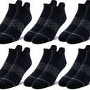 Pair of Thieves Men's Athletic Cotton Low-Cut Socks - 6-Pack Cushioned Comfort Socks for Sports, Work & Casual Wear (Black)