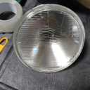 7 Inch Glass Headlight Round Lens Housing, Halogen High and Low Beam Headlight Lamp Conversion Light Assembly, 2 PCS Clear Lens 7 Inch Round Headlight Sealed Beam Glass Housing