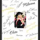 LaVie Home 16x20 Wedding Signable Picture Frame – Black 16x20 Frame Wood Displays 5x7 Pictures with Mat, for Graduation Wedding Signatures, Anniversary Keepsake Picture Frame