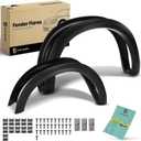 YHTAUTO OE Factory Style Fender Flares w/Hardware Kit Replacement for Dodge Ram 1500 2009-2018, Ram 1500 Classic 2019-2022, Matte Black Wheel Flare Cover Protector, Set of 4, Front & Rear