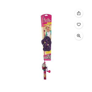 Shakespeare Mattel Barbie Lighted Kit 2'6” Spincast Combo - Kids Fishing Combo
