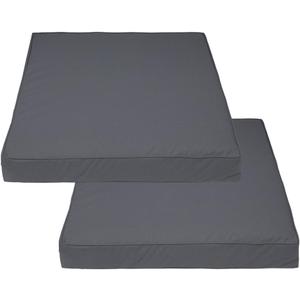 Covers & All Square Outdoor Cushion Covers for Patio Furniture Sets, Water, Tear & UV Resistant Polyester Cushion Slipcover with Zippers (Pack of 2) (28" L x 28" W x 4" Thick, Charcoal Gray)