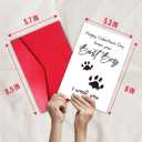 3 x TQDaiker Funny Valentines Card for Husband Wife, Best Boy Best Girl Card from Pet, Paw Card for Dog Dad Dog Mum, i Woof You