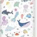 Sea Animals Fitted Crib Sheet for Boys Girls Fish and Octopus Baby Sheet for Standard Crib and Toddler Corals Nautical Aquatic Shells Nursery Bed Mattress Sheets 28"x52"
