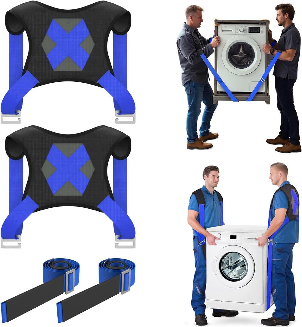 Lifting Moving Straps for Heavy Furniture: 2-Person Lifting & Moving System - Moving Furniture, Appliances, and Heavy Objects as Easily and Safely as Professional Personnel