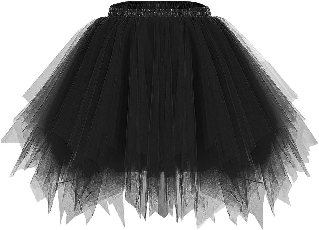 Bridesmay Women's Tutu Skirt 2025 50s Vintage Ballet Bubble Dance Skirts for Cosplay Party (Medium)
