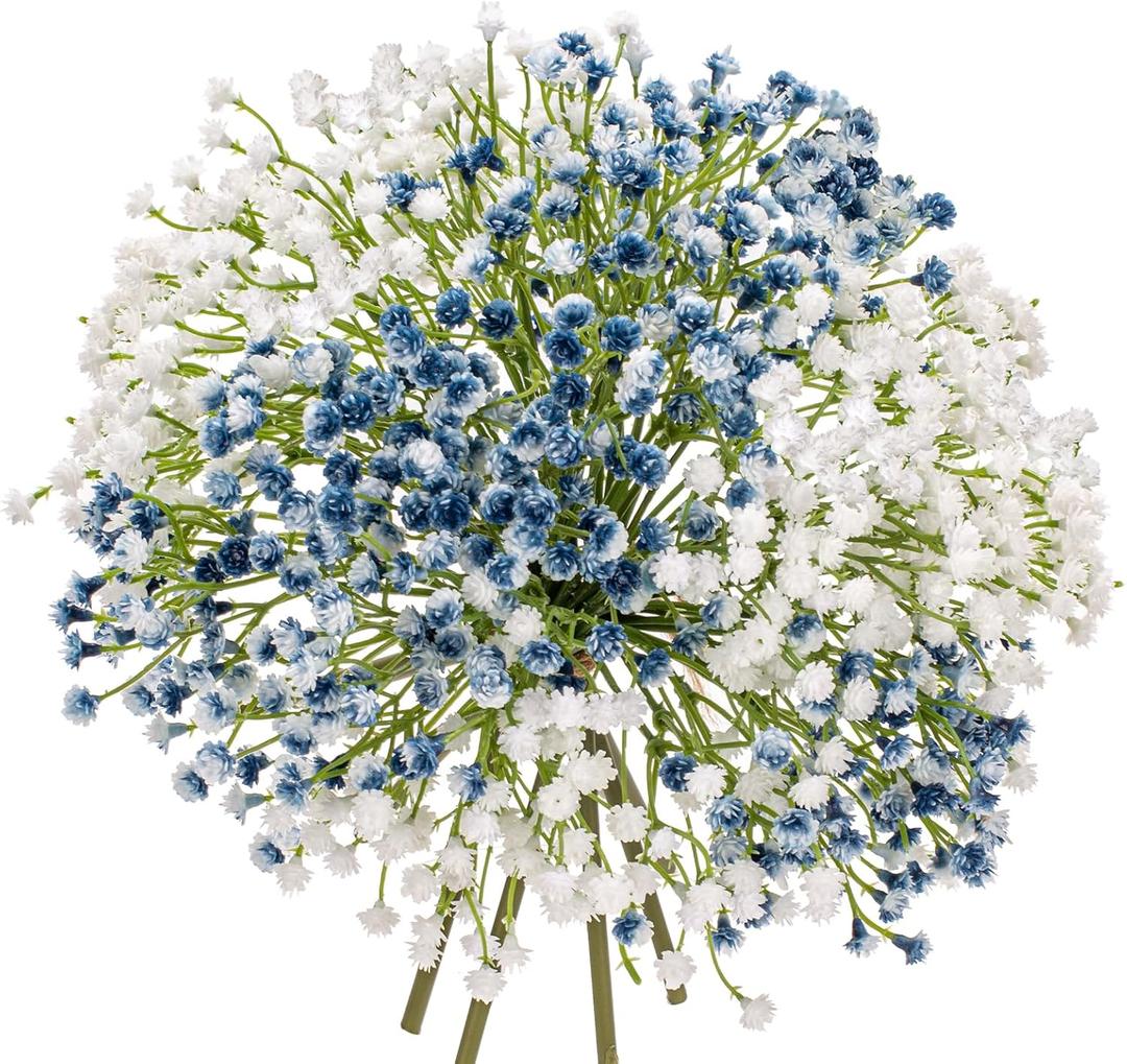 Baby's Breath Artificial Flowers Bulk 10 Pack (30pcs) Faux Baby Breath Plastic Flower Fake Gypsophila Flower Arrangement for Crafts Fake Flowers Bouquet for Wedding Centerpieces Mix Baby Breath