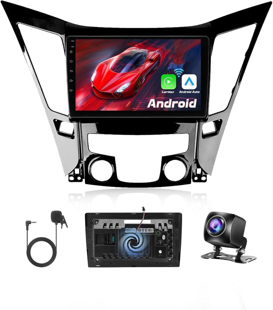 Heat Dissipation 2+64G Android Car Radio for Hyundai Sonata 2010 2011 2012 2013 2014 2015 Wireless CarPlay Android Auto 9 inch IPS Touch Screen Stereo DSP Bluetooth GPS WiFi Backup Camera