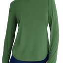 Women's Rash Guard Long Sleeve UV Sun Protection Shirts with Thin Hoodie UPF 50+ Lightweight SPF Tops for Hiking (Large)