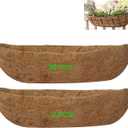 Coco Liners for Planters 36 Inch Trough Coco Coir Coconut Fiber Replacement Liner for Wall Trough Planter 2 pack