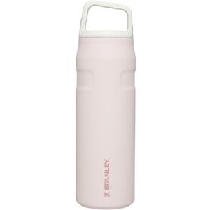 Stanley IceFlow Cap and Carry Water Bottle | Wide Mouth Twist Lid | Lightweight & Leakproof for Travel & Sports | Insulated Stainless Steel | BPA-Free (Rose Quartz Glimmer)
