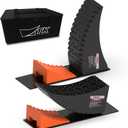 Camper Leveler System, 6" Lift, 35,000 lbs, 2-Pack RV Leveling Blocks with Curved Design & Wheel Chocks, Perfect for Campers, Fifth Wheels, and Dual Axle Trailers