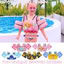Chriffer Kids Swim Vest Life Jacket for 30-55 Pounds Boys and Girls, Toddler Floaties with Shoulder Harness Arm Wings for 2,3,4,5,6,7 Years Old Baby (Q-Bright Pink)