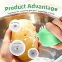 CLEANGOR Vegetable Brush Scrubber for Food, Black Stiff Bristles Brush & White Soft Bristles Brush, Dishwasher Safe Ear-Hanging Veggie & Fruit Cleaning Brush for Potato, Mushroom, Carrot, Lemon, Egg