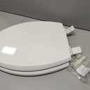 Mayfair Cassel Slow Close Toilet Seat, Easy Clean, Non Slip Premium Wood Seat, Easy Install, Made in USA, Elongated, White