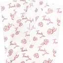 HolyMaji 50 Sheets Pink Thank You Tissue Paper 20 x 14 Metallic Rose Pink Tissue Paper for Gift Bags Bulk Wrapping for Graduation Birthday Party Favor Decor Wedding Valentine's Day Baby Shower