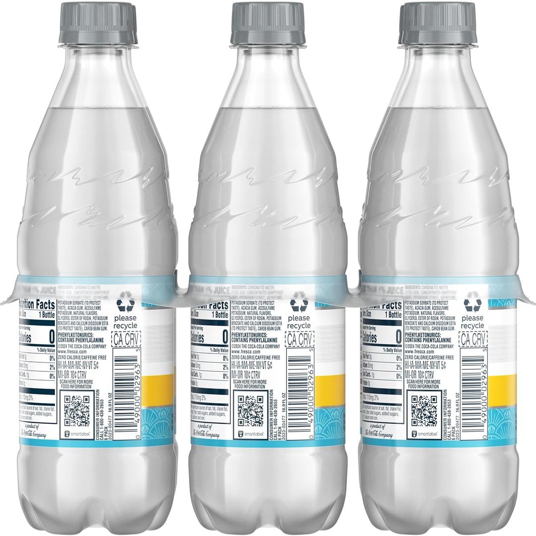 Fresca Citrus Soda Soft Drink, 16.9 fl oz Bottles, 24 pack, Best By FEB 2026