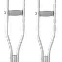 Medline Medium Aluminum Crutches For Adults & Seniors 5’2”–5'10" Tall, Walking Aid For Reliable Balance, Comfortably Holds Up To 300 lbs., 4 Pairs