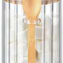 Glass Jar Sugar Container with Bamboo Spoons Lids 16 oz Sugar Bowl Coffee Bar Food Storage Jar Cereal Nuts Salts Coffee Tea Flour Sugar Container Spice Jar