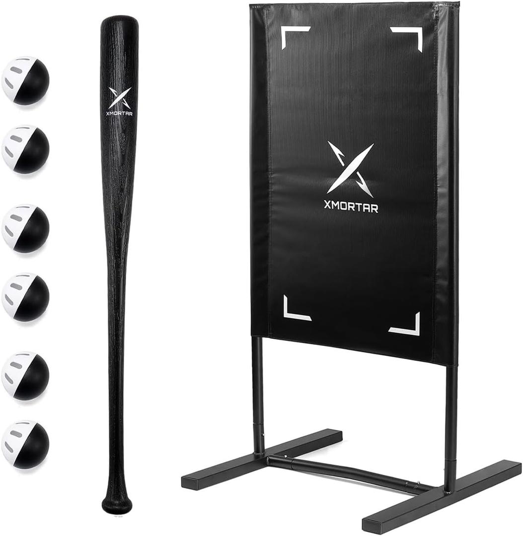 Backyard Showdown Set Plastic Baseball Bat Set with Strike Zone Target, 32.5" L x 9 lbs