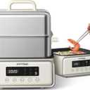 12QT Electric Food Steamer for Cooking, 2-Tier Steam Tray & Hot Pot