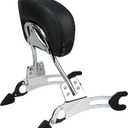 YHMOTO 17'' Detachable Passenger Backrest Sissy bar for Indian Challenger Chieftain Indian Pursuit Springfield Roadmaster Vintage 2014-2024 (Chrome)
