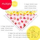 Summer Fruit Dog Bandanas 2 Pack 4 Pattern Reversible, Holiday Bandana for Boy and Girl, Premium Durable Fabric, Party Triangle Scarf for Medium to Extra Large Breed Dogs(X-Large)